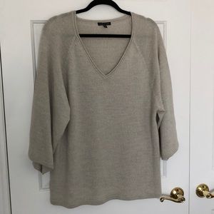 Eileen Fisher Grey V-Neck Sweater